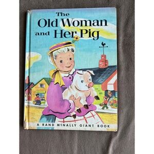 Rand McNally The Old‎ Woman and Her Pig Vintage Childrens Book Giant
